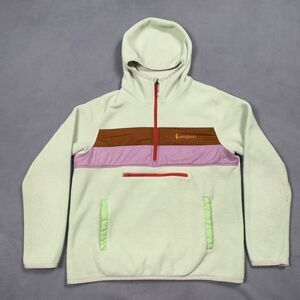 Cotopaxi Women's Teca Fleece Hooded Half Zip Jacket XL Stone's Throw Pullover